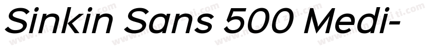 Sinkin Sans 500 Medi字体转换